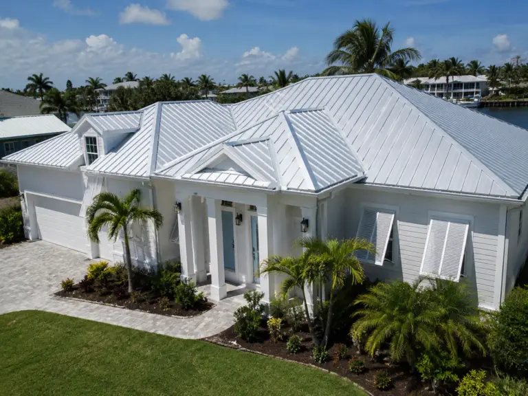 Residential metal roof replacement by ICAN Roofing & Restoration
