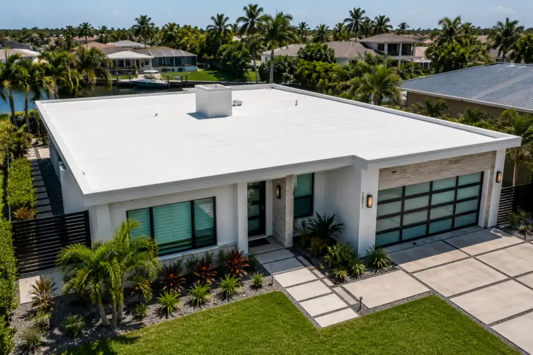 Modern flat roofing system installed by ICAN Roofing & Restoration